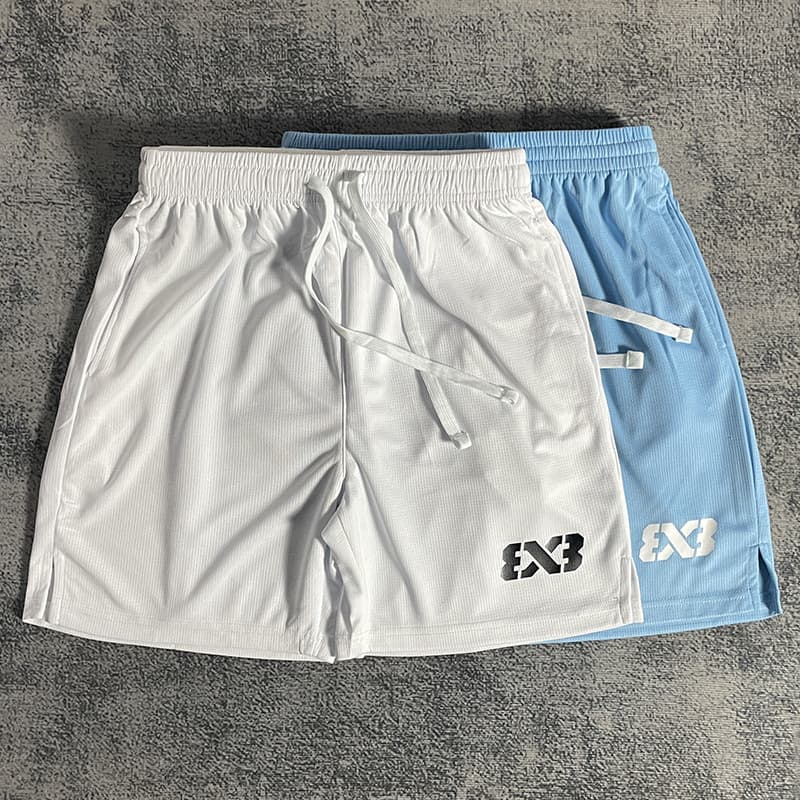 3X3 calças de basquete americano esportes Shorts das mulheres dos homens verão de secagem rápida respirável correndo Fit