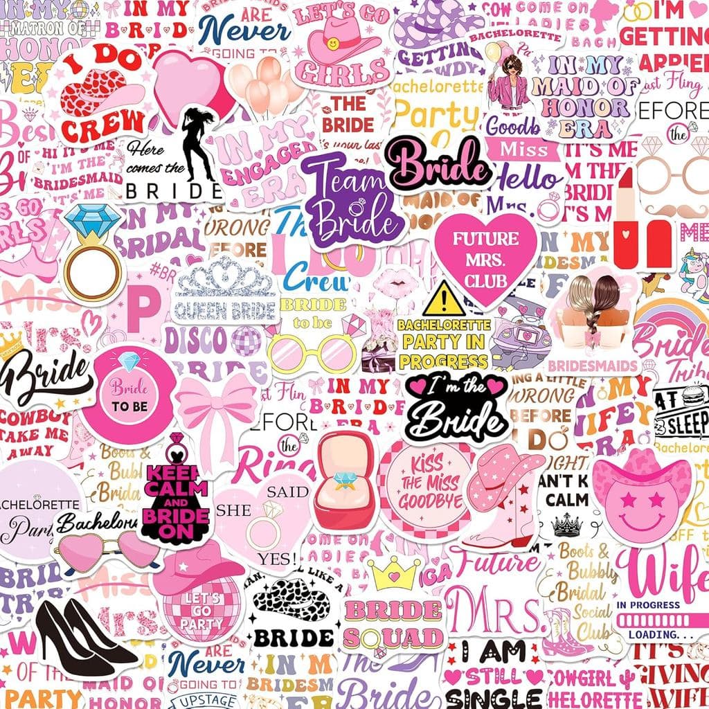 200 Adesivos de Despedida de Solteira para Mulheres, Adesivos de Vinil à Prova d'Água para Laptop, Garrafa de Água, Scra