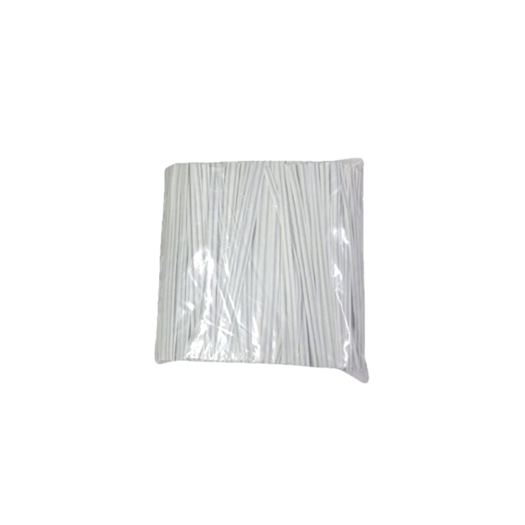 1000 Fechos Fitilho Araminho Branco 9cm Extra Fino com Aba Plástica