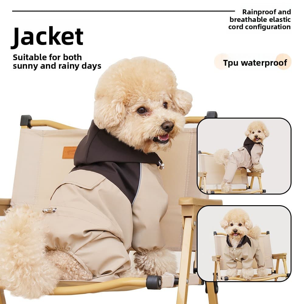 Roupa para animais de estimação, capa de chuva para animais de estimação, roupa para cães de pequeno e médio porte, dupl