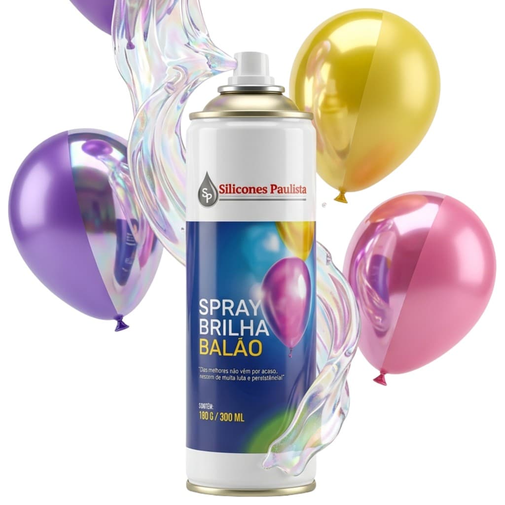 Kit 2 Spray Brilha Balão Renovar Bexiga Buffet Festa 300 Ml