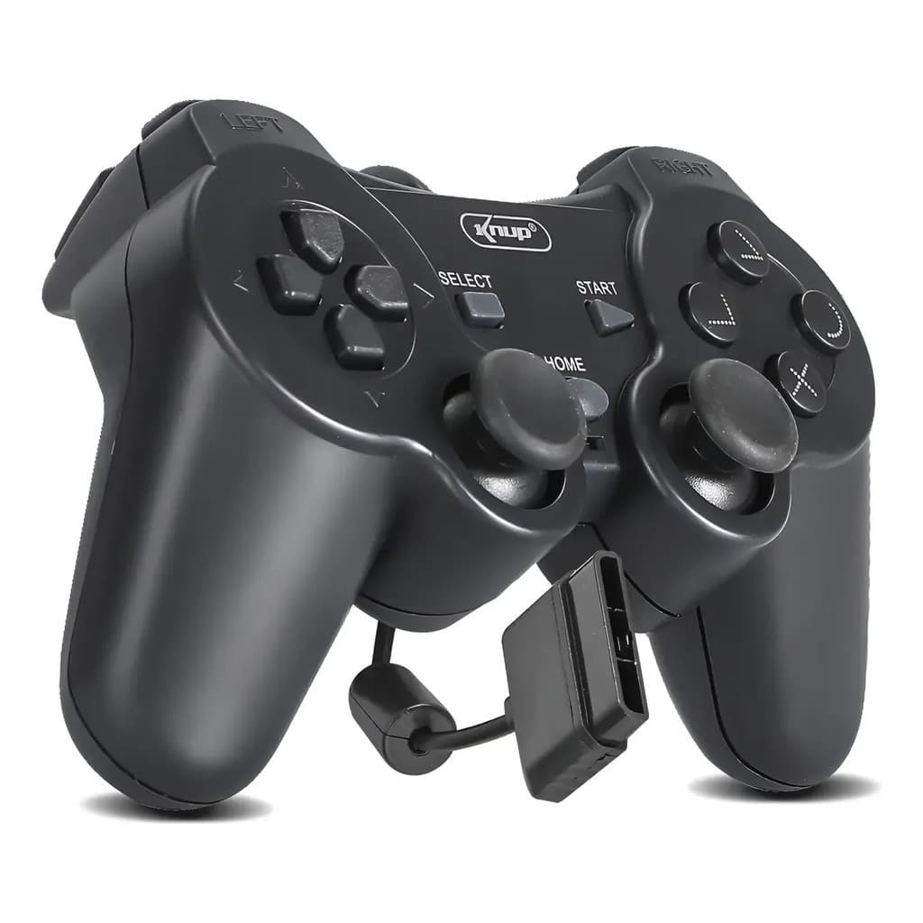 Controle Joystick Manete Com Fio Dual Shock Para Videogame PS2 e PS1