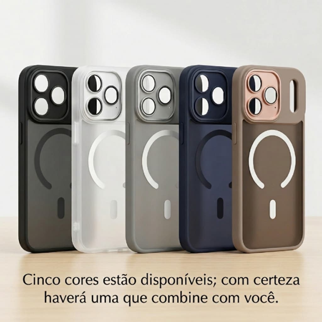 HEYOO Capinha Protetora Anti‑Queda Lente Elevada Carregamento Sem Fio Para iPhone 13 14 15 16 17