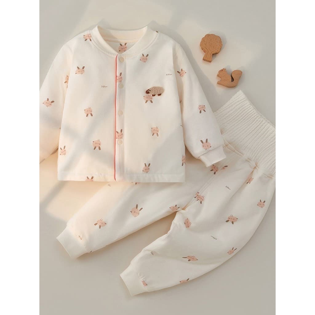 Bebê primavera puro algodão cintura alta 40g acolchoado fino algodão Split terno bebê menina primavera jaqueta roupas de