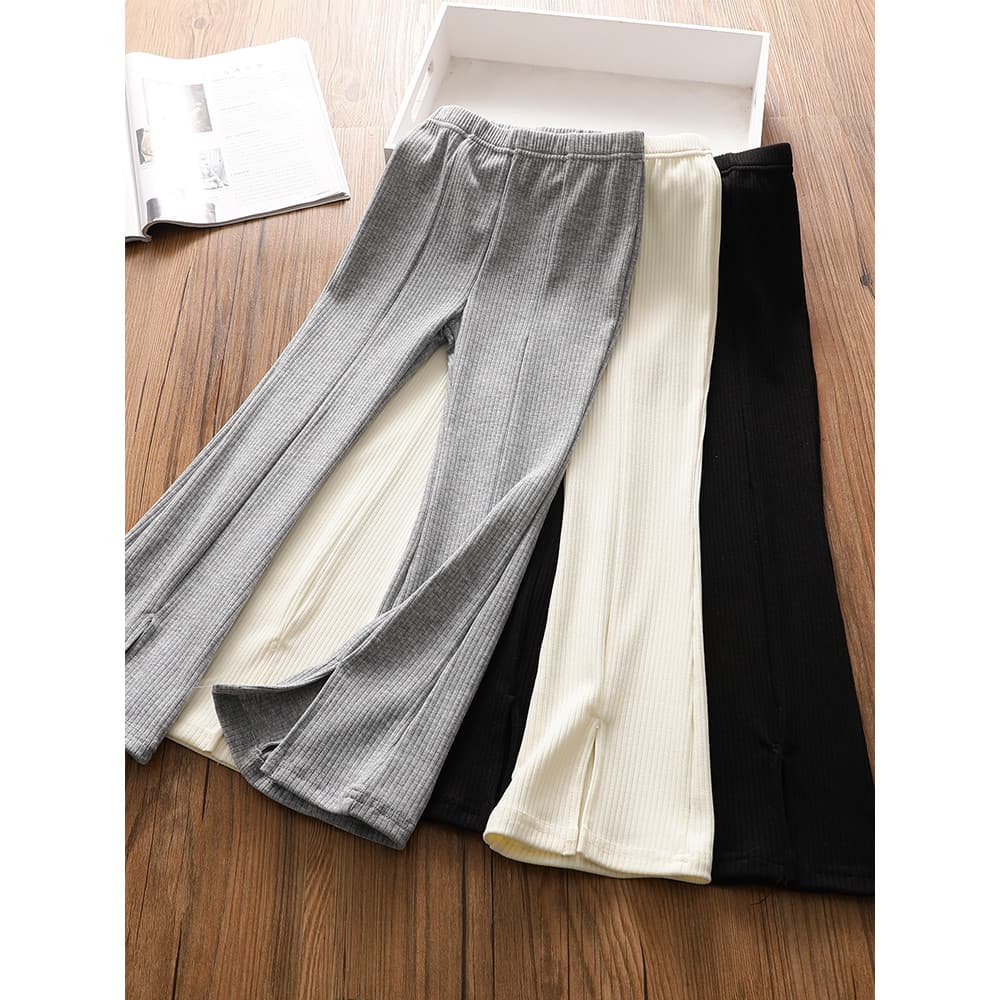 Calças largas divididas estilo ocidental para meninas 2026 primavera verão novo estilo roupas infantis médias grandes cr
