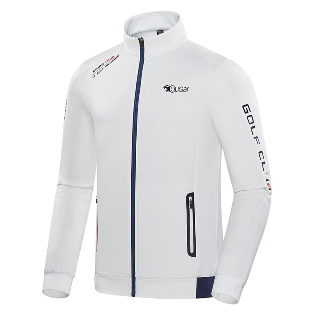 Novas roupas de golfe masculinas outono inverno manga comprida blusão velo quente fino-ajuste jaqueta masculina de golfe