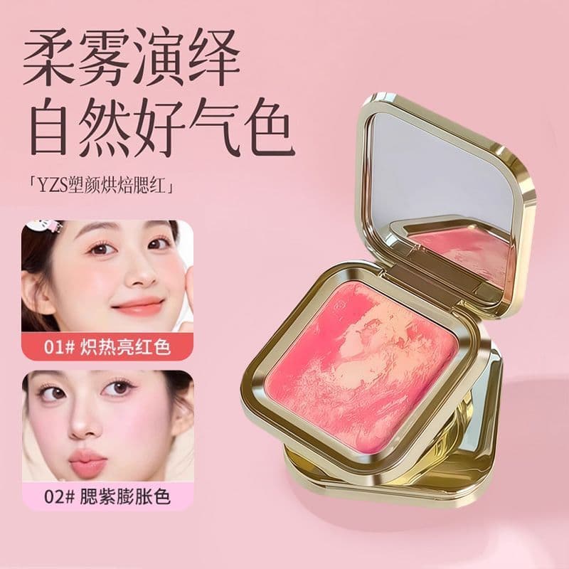 Genuíno monocromático Blush creme Rouge fosco perolado rosto Natural de longa duração renderização de cores iluminando c