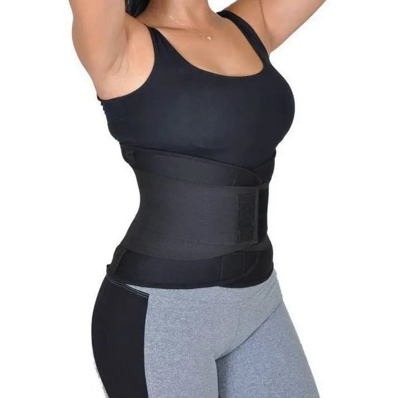 Cinta Modela Faixa Dupla Magnética Aperta Barriga Abdominal