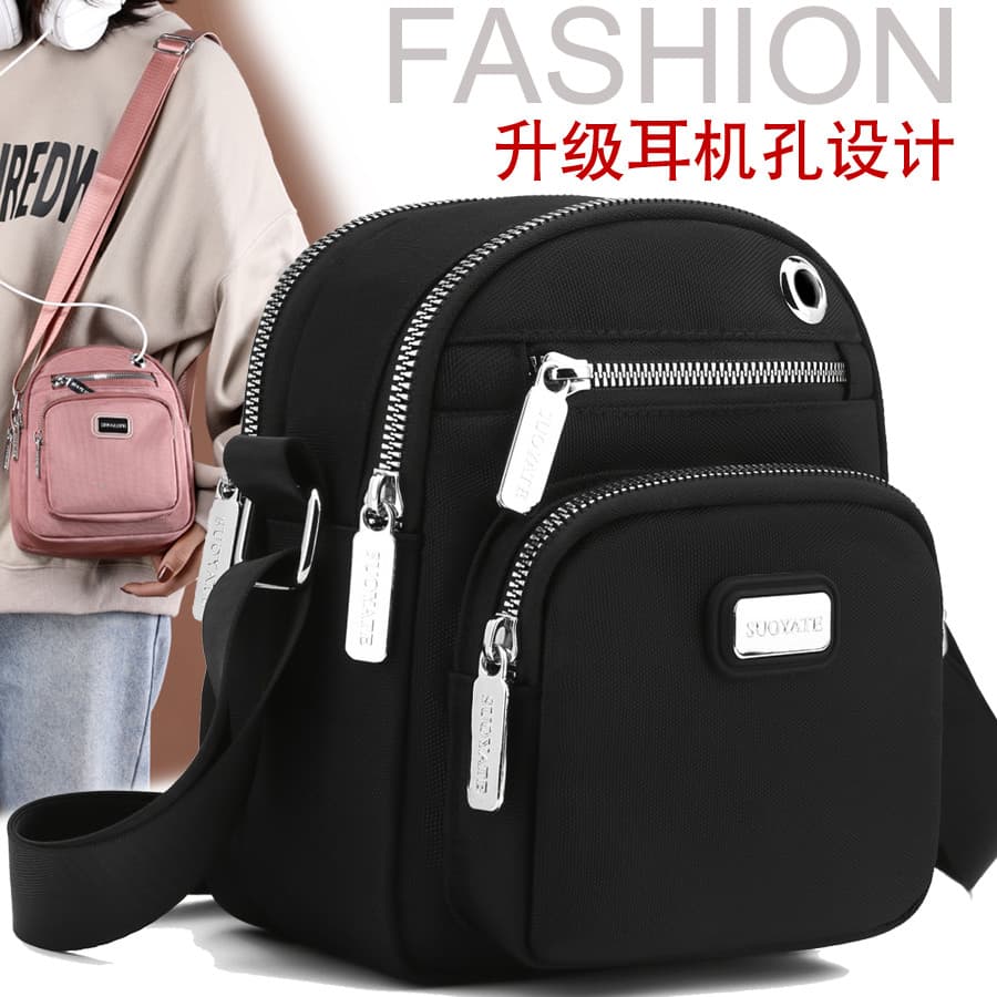 2026 novo estilo Oxford pano bolsa feminina saco do mensageiro Casual bolsa de lona feminina Multi-camada leve náilon bo