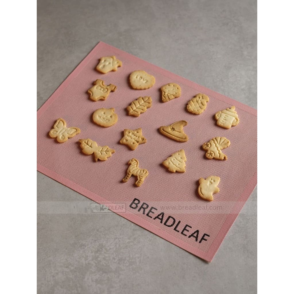 Tapete plano de biscoito rosa, tapete de cozimento de biscoito, Grade oca, tapete de Silicone de qualidade alimentar par