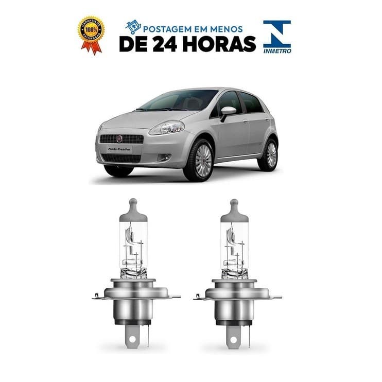 Par Lampada Farol Punto 2007 2008 2009 2010 2011 2012 2013 2014 2015 2016 2017 H4