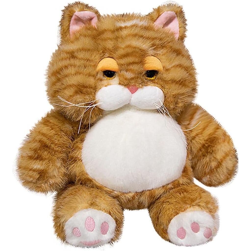 Kawaii 9.84In Animais De Pelúcia Ponderados Laranja Gato Tabby Brinquedo Gordo Meninos E Meninas Aniversário ,