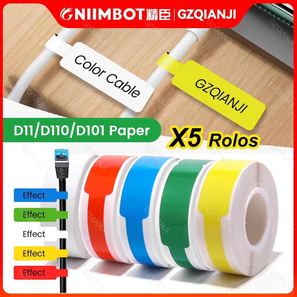 Niimbot D11 D110 D101 Adesivos Autocolantes À Prova D'água Para Etiqueta De Fios De Rede