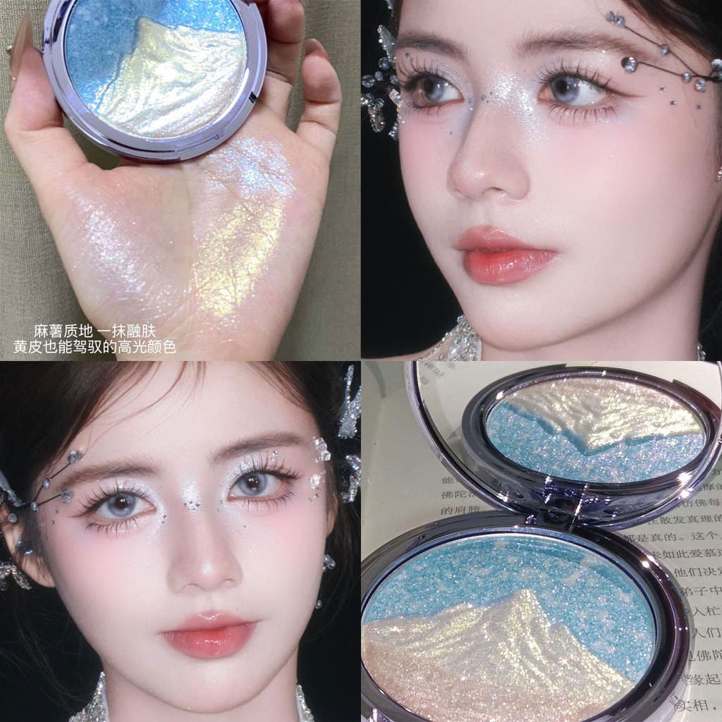 Verdade ''Chave Outono Siji Sunshine Jinshan Tricolor Destacando Pó Creme Brilho de Água Pele Iluminando Fino Piscando I