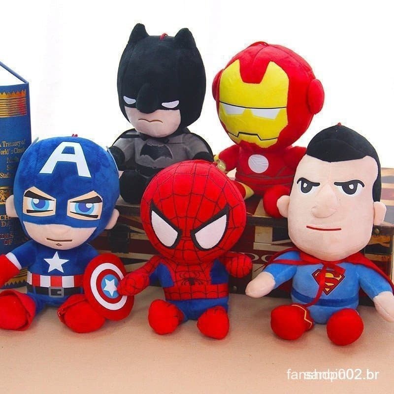 27 cm Marvel Avengers Macio Recheado Herói Capitão América Homem De Ferro Homem Aranha Brinquedos De Pelúcia