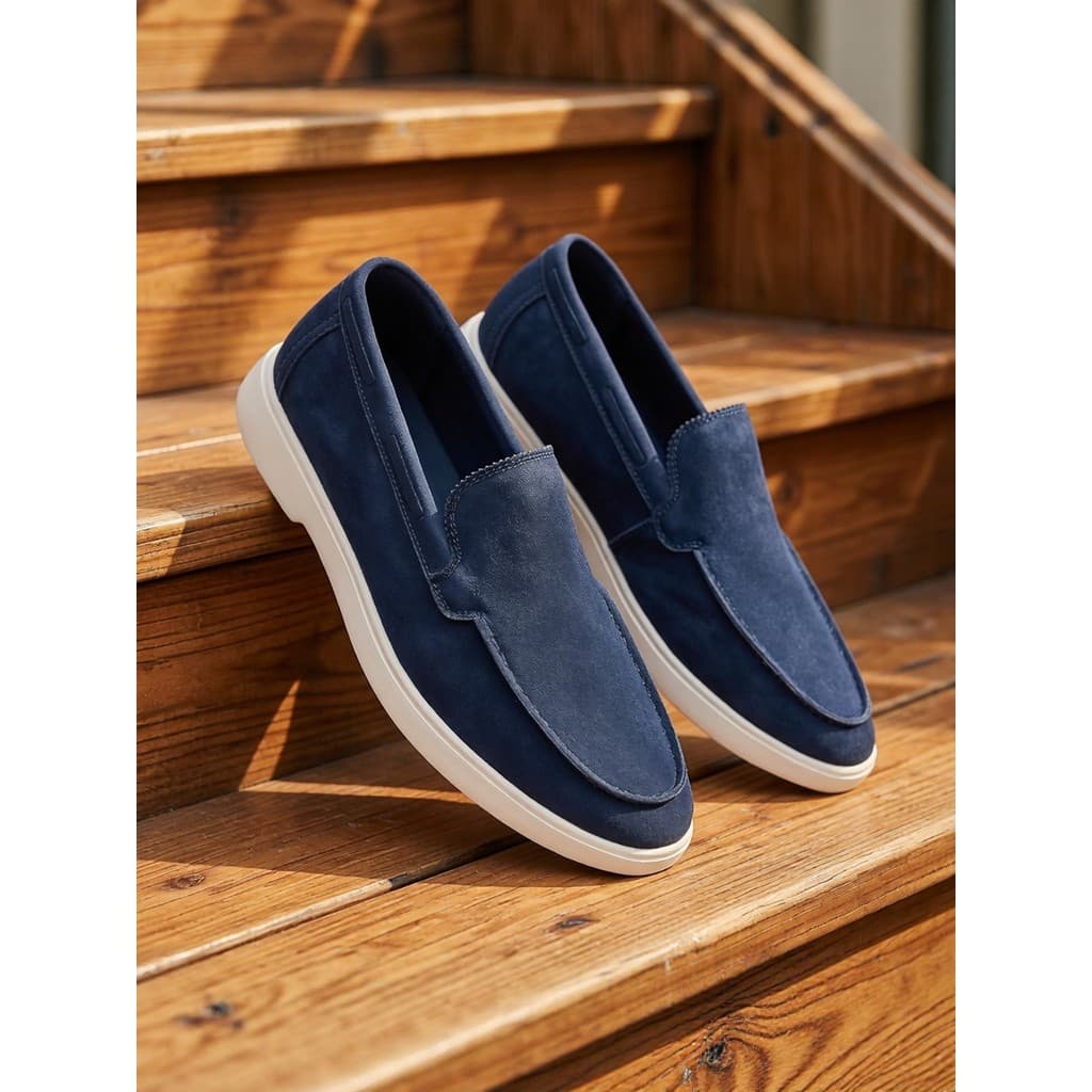 Mocassins de verão masculinos deslizamento-em sapatos preguiçosos fosco Casual ervilhas sapatos sola macia respirável es