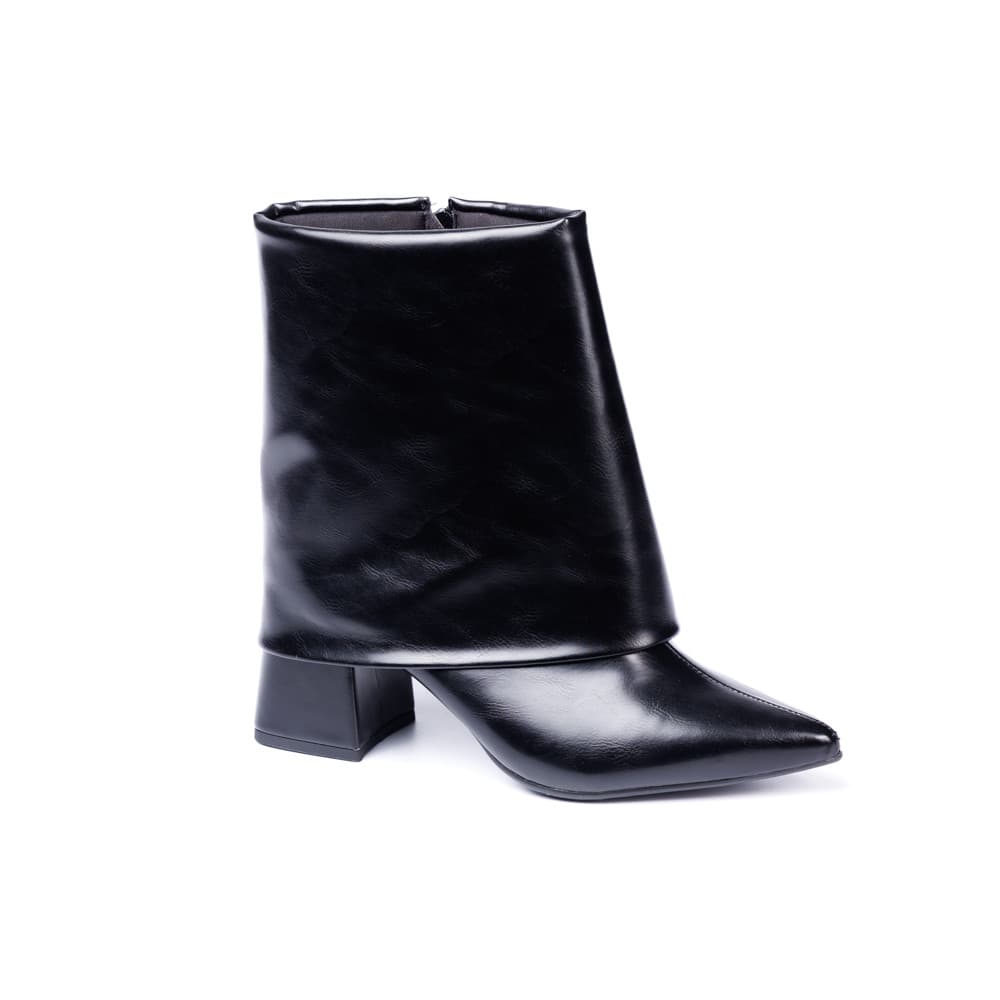 Bota Feminina Montaria Cano Curto Gola Preto