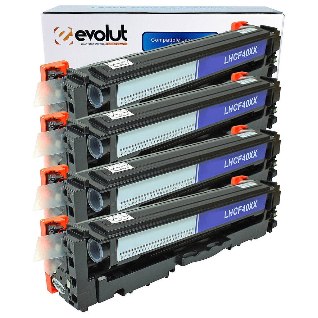 Kit 4 Cores Toner Compatível com CF400X CF401X CF402X CF403X 201X Evolut p/ M252 M277 M252dw M277dw