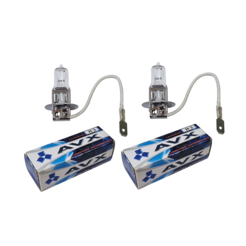 Lâmpada H3 Farol Milha 12v 55w Automotiva AVX - Par 2 Un