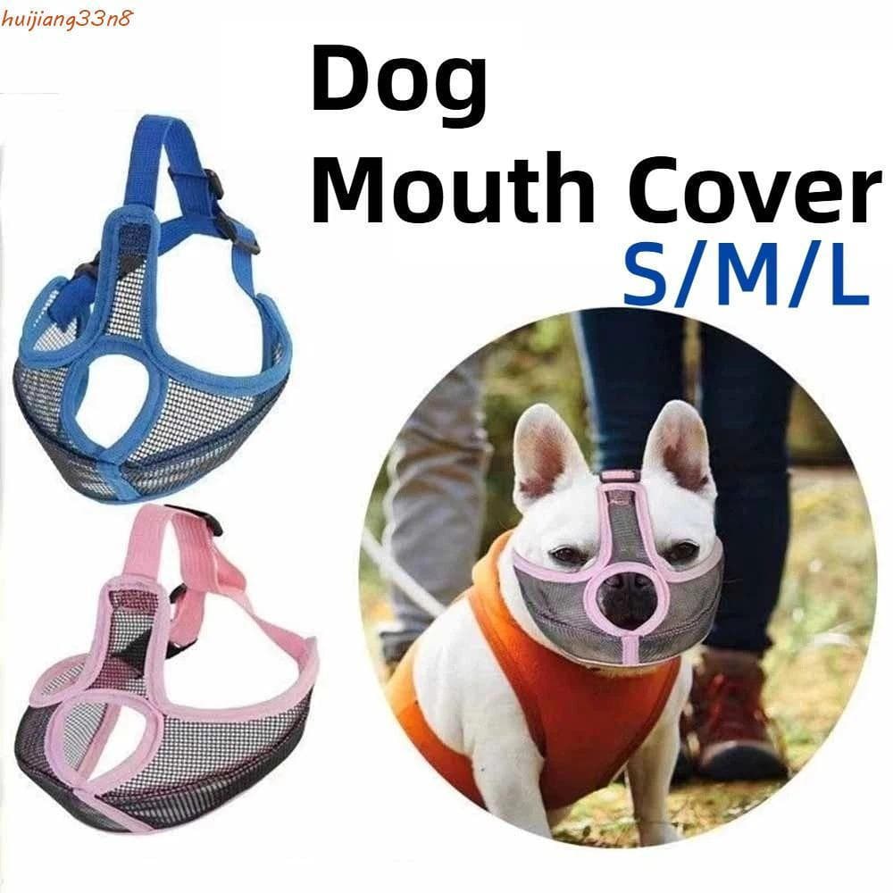 HUIJIANG Focinhos Para C茫es De Estima莽茫o , Malha Respir谩vel , Capa Boca De Cachorro De Nylon Ecol贸gica Anti-Latido Anima