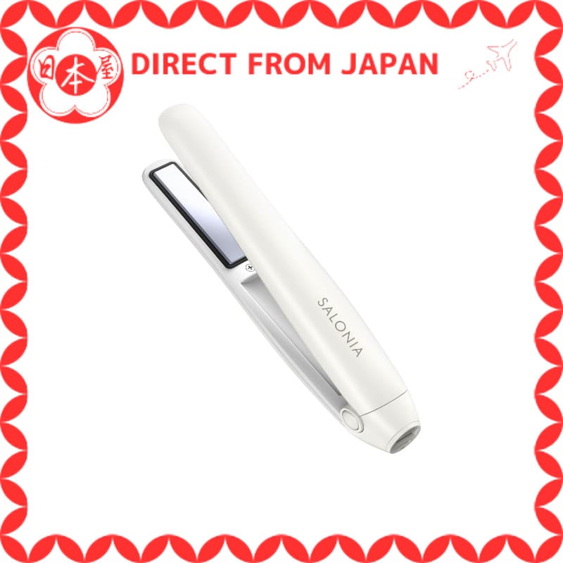 SALONIA Chapinha sem fio 12 mm Modelador de cabelo com função de power bank Leve Para franja SAL25119WH Branco [Direto