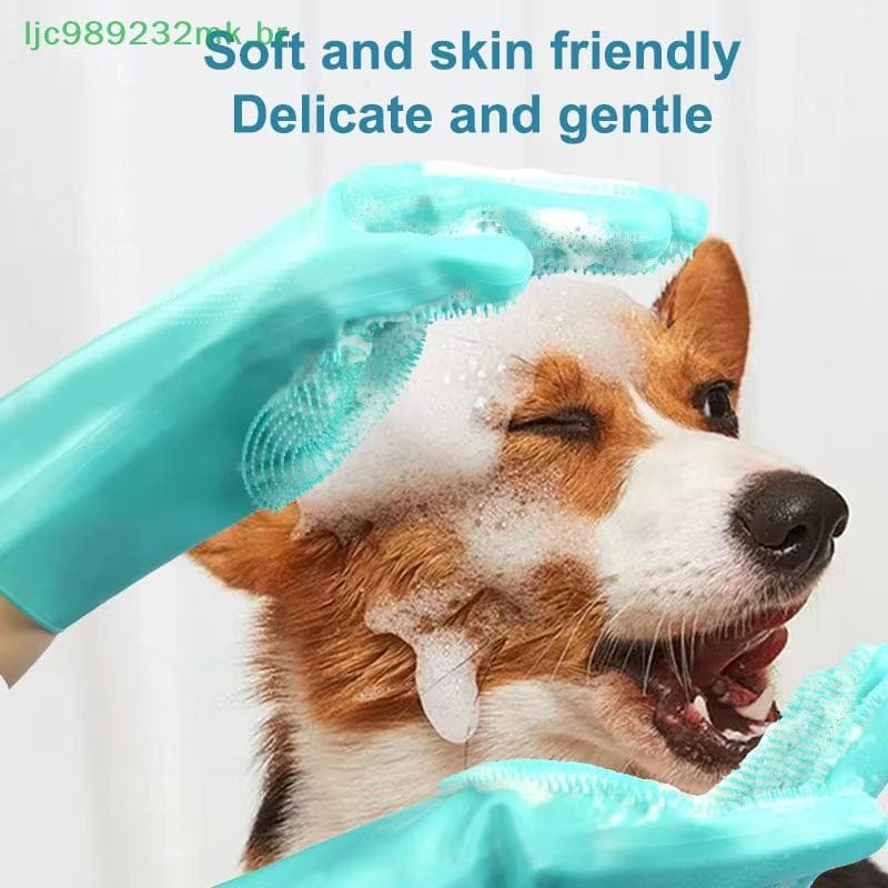 [MYBR] 1 Par De Luvas Para Cuidados Com Animais De Estimação Lavar Cães Suprimentos De Banho Gatos De Limpeza De Massage