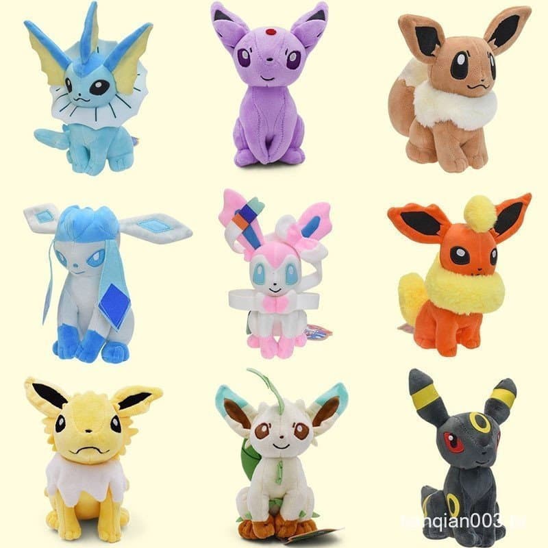 9 Estilos 20 centímetros Kawaii Mimikyu Eevee Pelúcia Recheada Toy Pokemon Evolução Umbreon Flareon Jolteon Glaceon Vapo