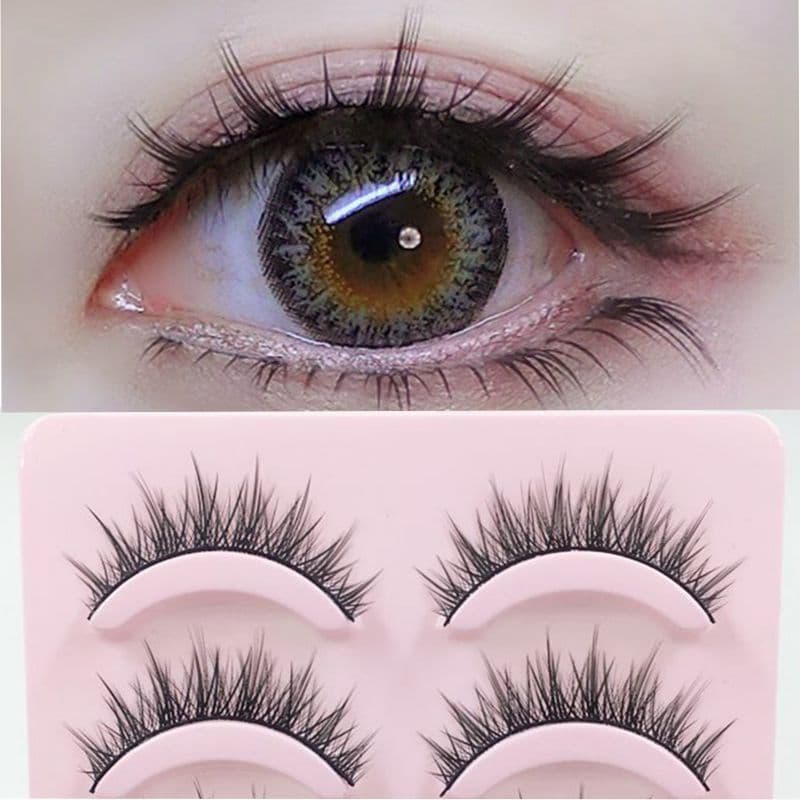 5 pares grossos COS cílios postiços imitação de maquiagem olhos grandes Barbie Cluster cílios cruz palco cílios longos e