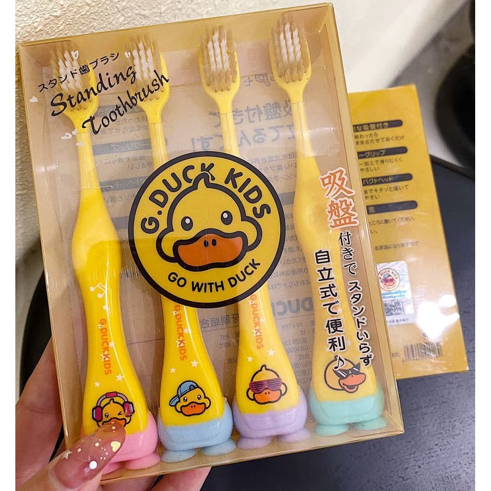 Frete grátis acima de 2 caixas!Pacote de 1 caixa com 4 palitos!Escova de dentes macia infantil de cabeça larga!Combinaçã