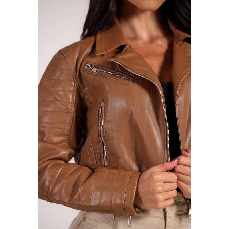Jaqueta Couro Feminina Luxuosa Forrada Premium Várias Cores Alta Qualidade Inverno Quente e Estilosa Conforto Absoluto!