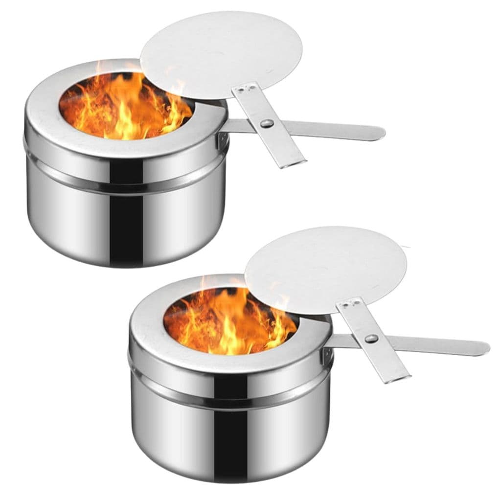 Kit 2 Fogareiro Acendedor  Para Rechaud  9 Cm Aço Inox