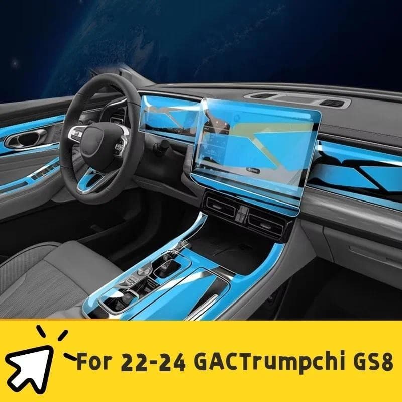 Console Central Da Porta Interior Do Carro Para GAC Trumpchi GS8 2022-2024 Mídia Painel Navegação TPU Anti-Risco Filme P