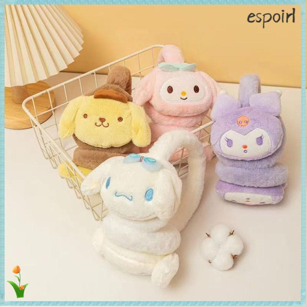 Protetores De Orelha ESPOIR Kuromi , Aquecedor Sanrio Quente De Inverno De Desenho Animado , Protetor De Ouvido De Pelúc