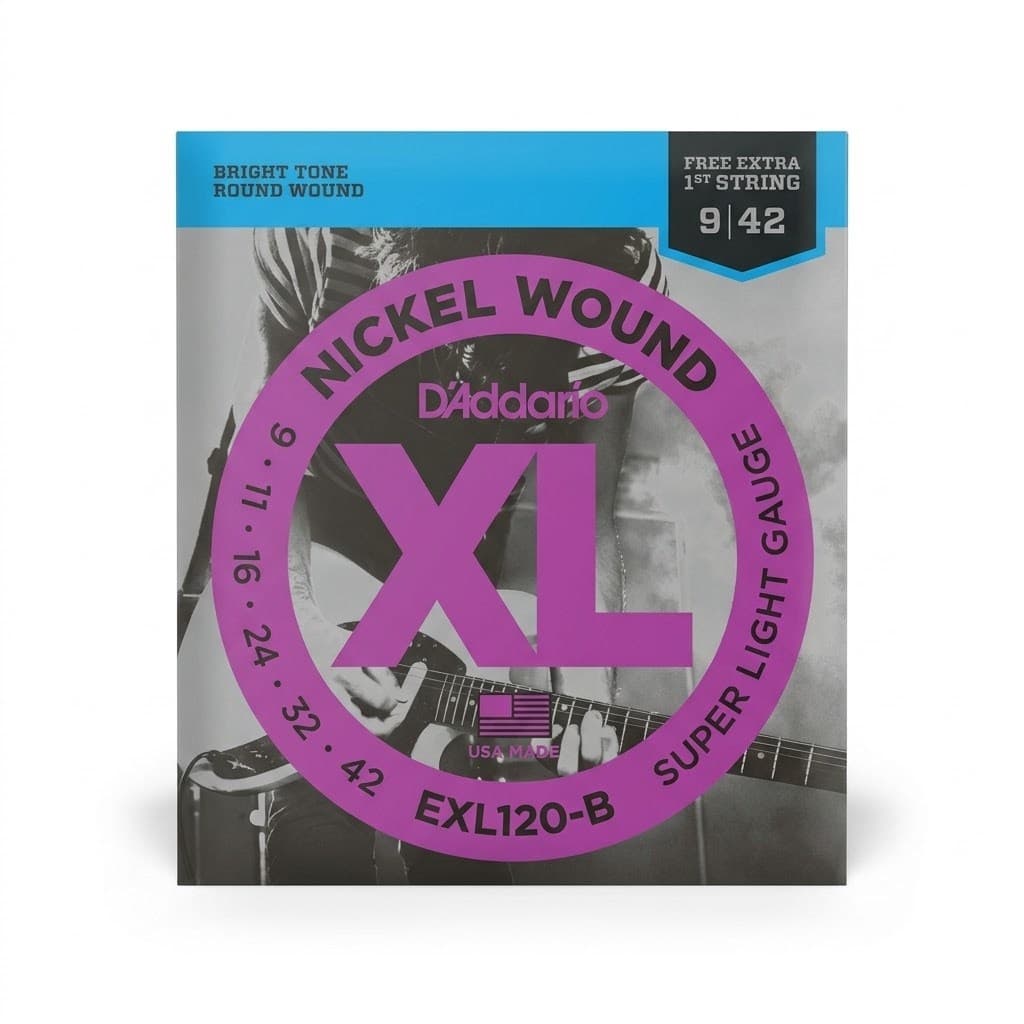 Encordoamento Guitarra Daddario EXL120B Nickel Wound 0942 Corda Extra Super Light