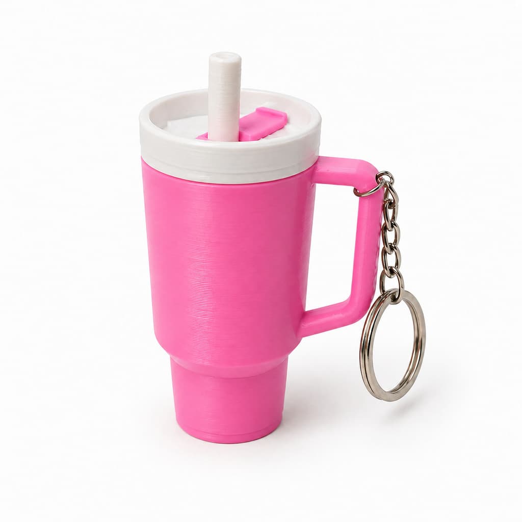 Chaveiro Porta Batom Copo Stan Mini 3D Organizador  Compacto