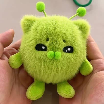 Verde Alienígena Gato Hakimi Brinquedo De Pelúcia Adorably Bonito Estatueta Chaveiro Saco Charme Presente Ovo Festa