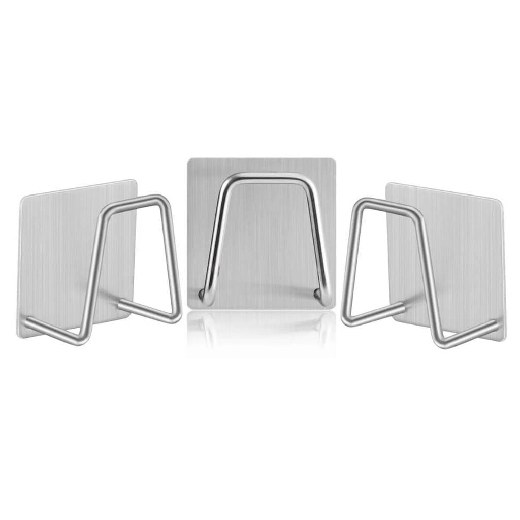 Kit com 3 Suportes Porta Esponja Bucha Pia Inox