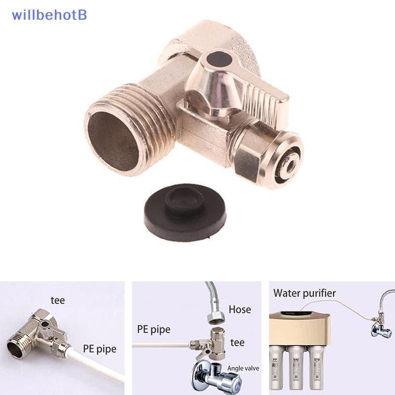 [WillbehotB] Adaptador Purificador De Filtro De Água 1/2'A 1/4 " Válvula De Esfera Torneira Segura Junta De Liga De Zinc