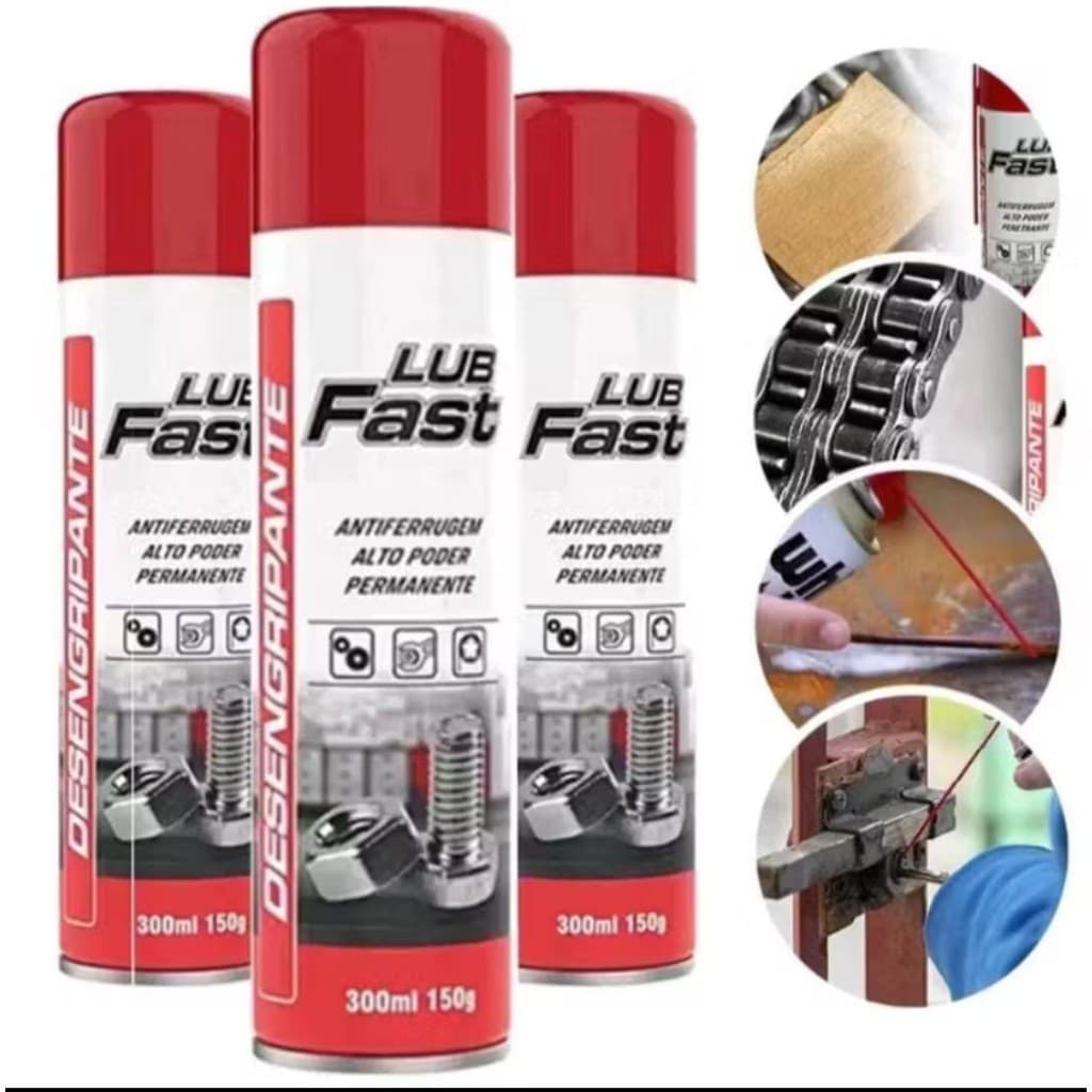 Óleo Desengripante Lub Fast 300ml Mundial Desingripante WD