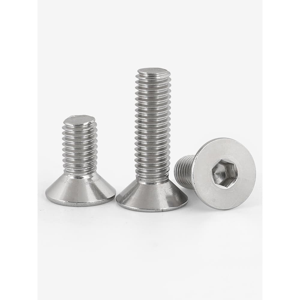 M3M4M5M6M8 201 Parafuso de soquete hexagonal de cabeça escareada de aço inoxidável Parafuso de cabeça plana * 10x12x16x1