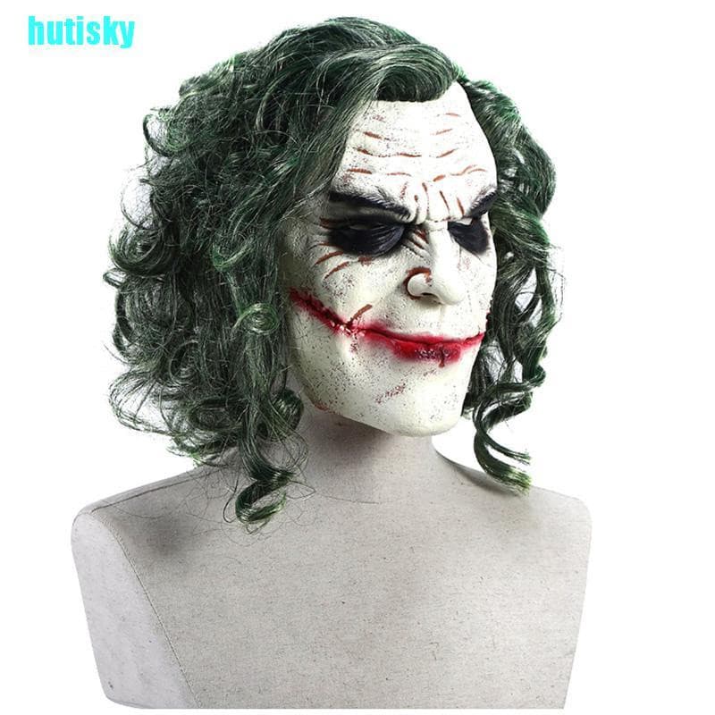 Hutisky Máscara Coringa Para Halloween / Cosplay / Máscara Assustador / Palhaço Verde Zsz