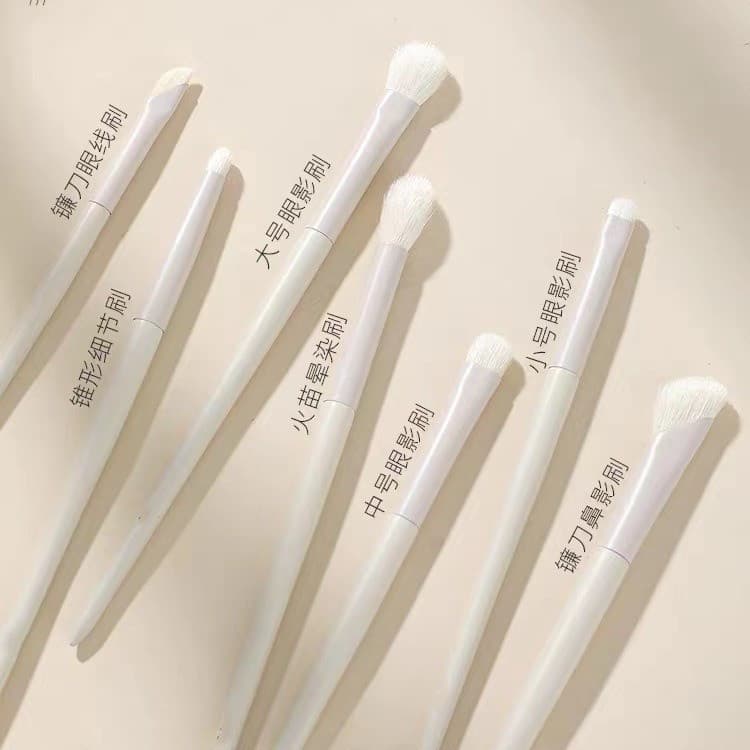 kit pincel maquiagem profissional ❣Cangzhou pincel de maquiagem creme branco Jade sombra conjunto portátil mancha deline