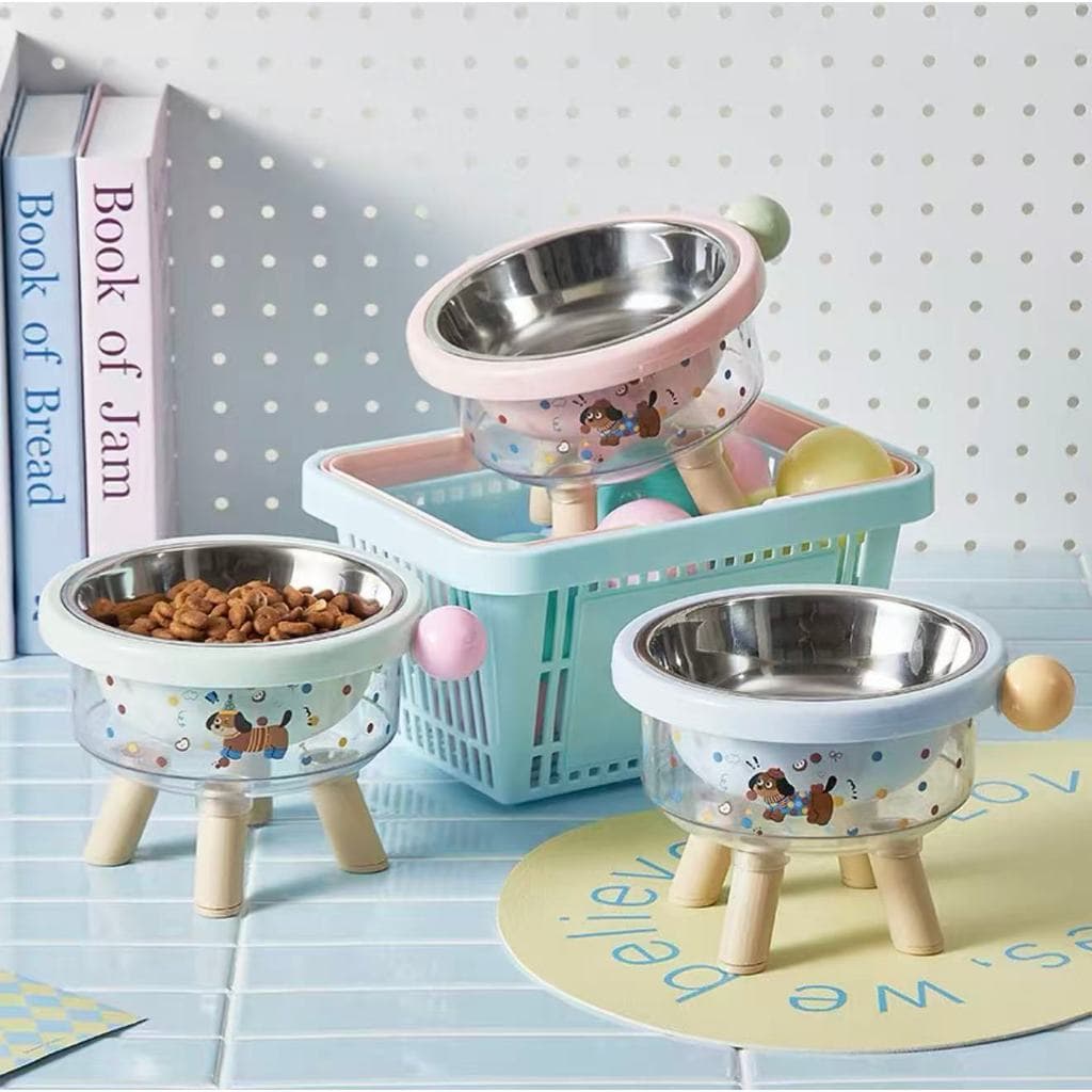 TIGELA COMEDOURO BEBEDOURO ELEVADO PET TIGELA REMOVÍVEL INOX PARA CACHORRO E GATO