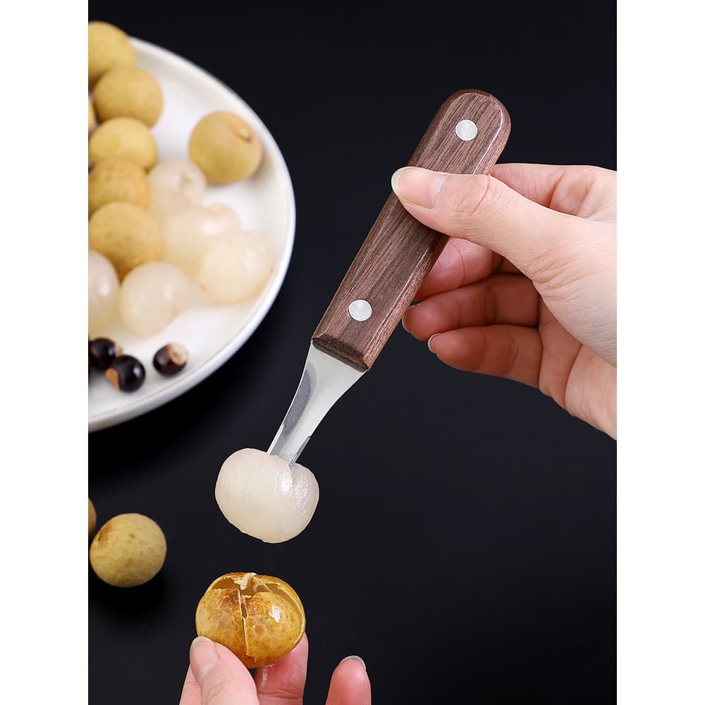 Escavação longan máquina de carne aço inoxidável fresco longan descascar ferramenta remoção carne casa longan lichia fac