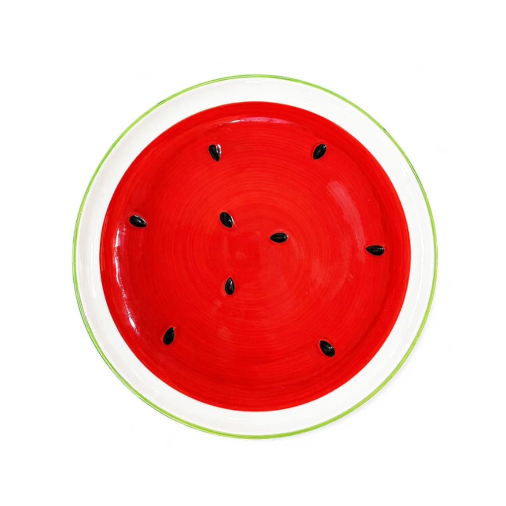 Prato Sobremesa Melancia Tutti-Frutti em Cerâmica 21cm