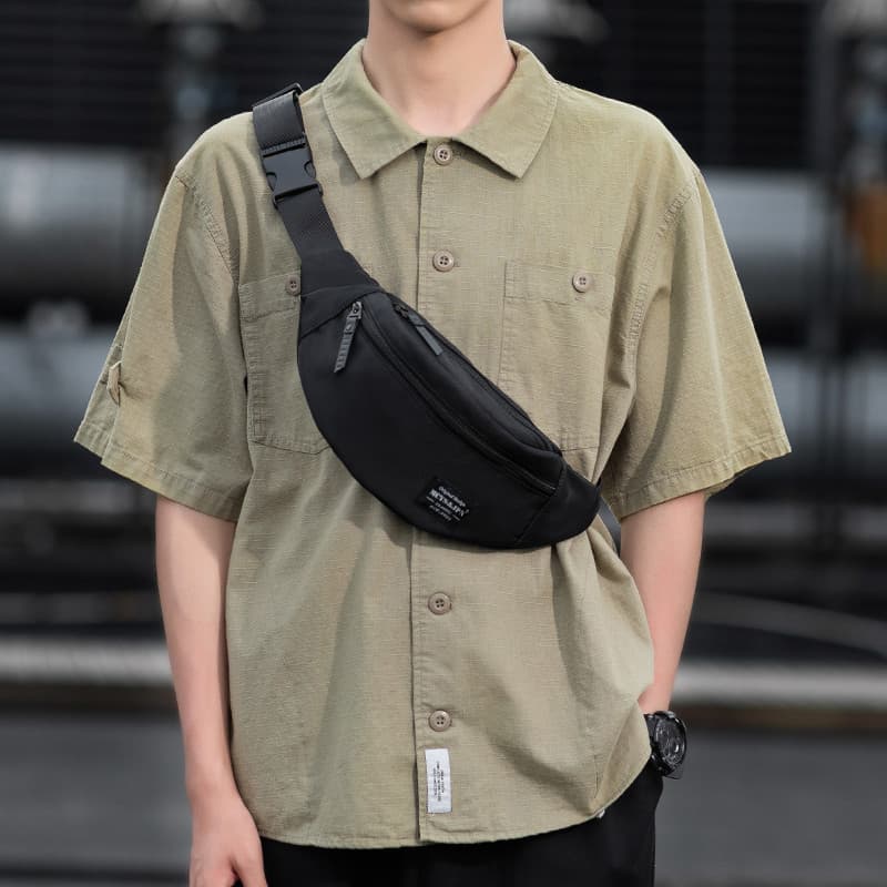 Yohji Kimura Bolsa de cintura masculina Street Wear Bolsa mensageiro de ombro Casual verão na moda Bolsa de ombro pequen