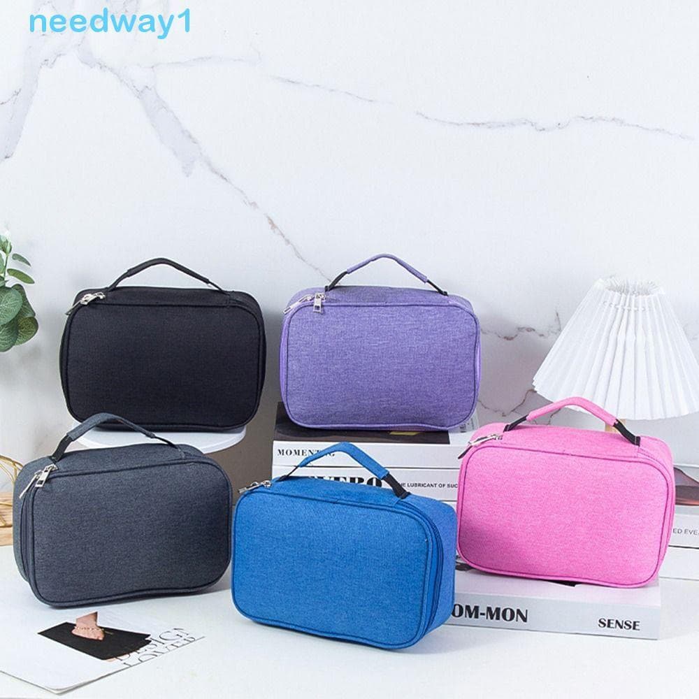 NEEDWAY Estojo Para Caneta De Armazenamento De Arte , Poroso De Grande Capacidade Com 72 Furos Portátil De Pano Oxford