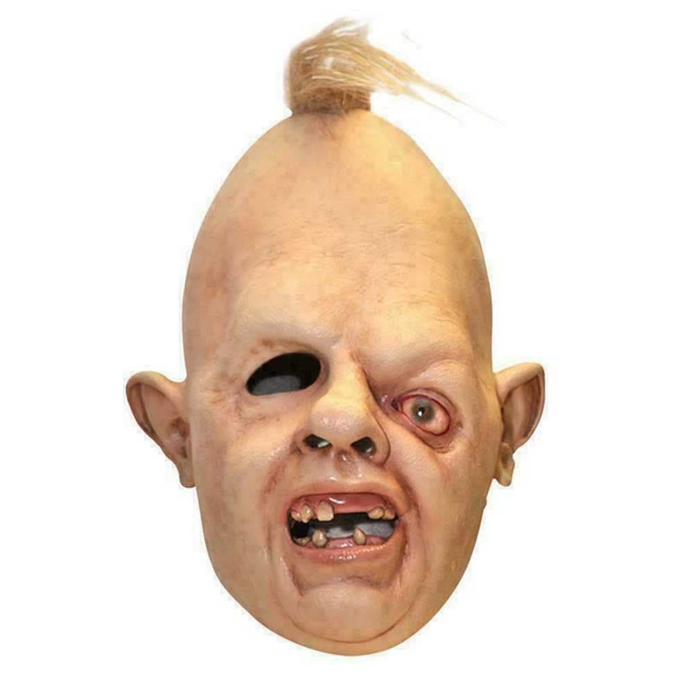Máscara De Látex Fantasma Zumbi Monstro De Olhos Inclinados De Halloween Um Olho