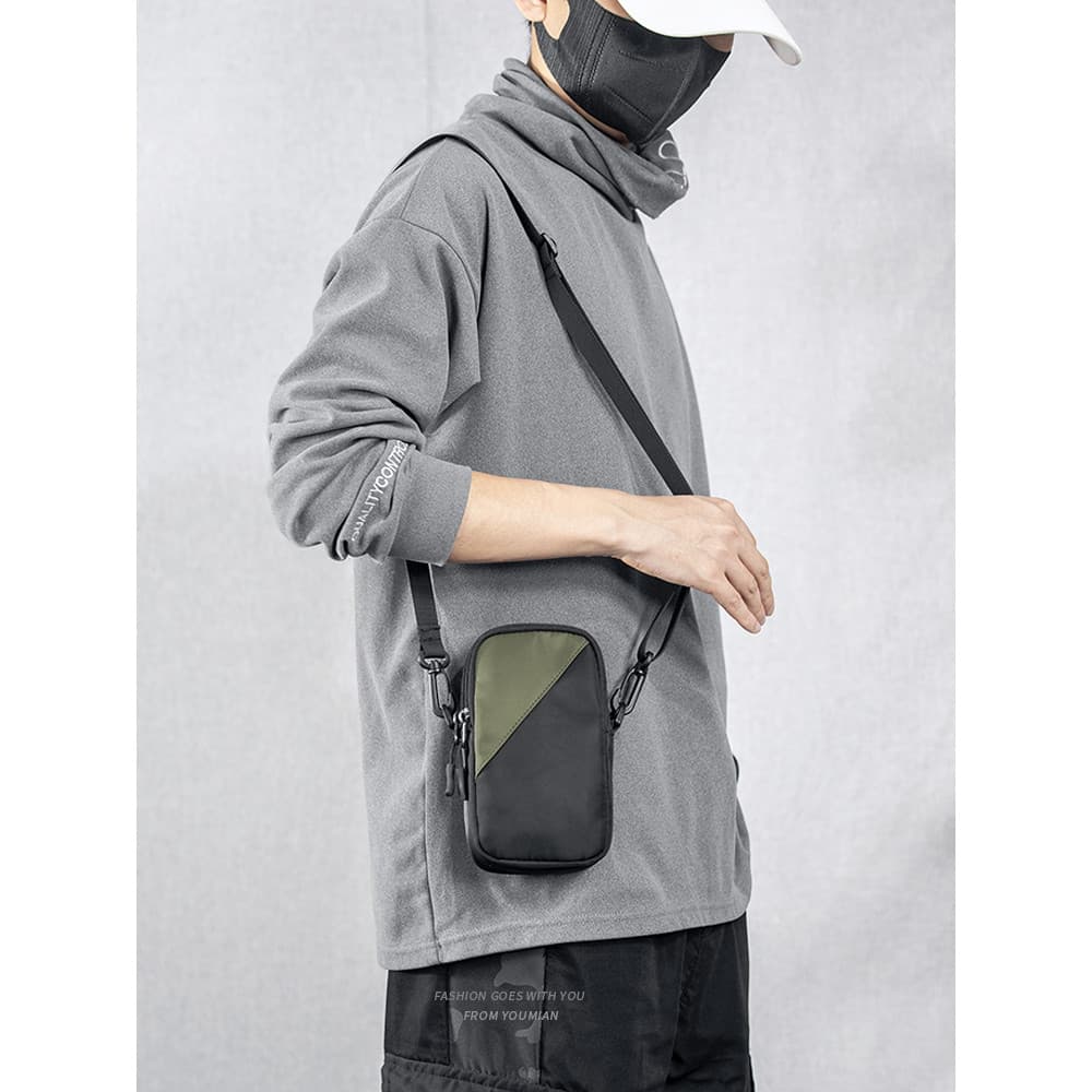 2025 Novo Estilo Verão Leve Bolsa para Celular Bolsa Mensageiro de Ombro Esportiva Masculina Bolsa de Cintura Masculina