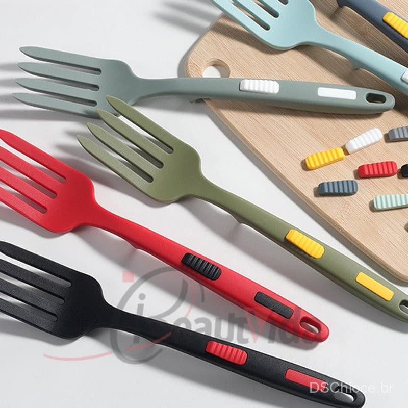 Utensílios De Cozimento Flexíveis Esparguete Multi-Funções De Silicone Garfos Para Salada sg
